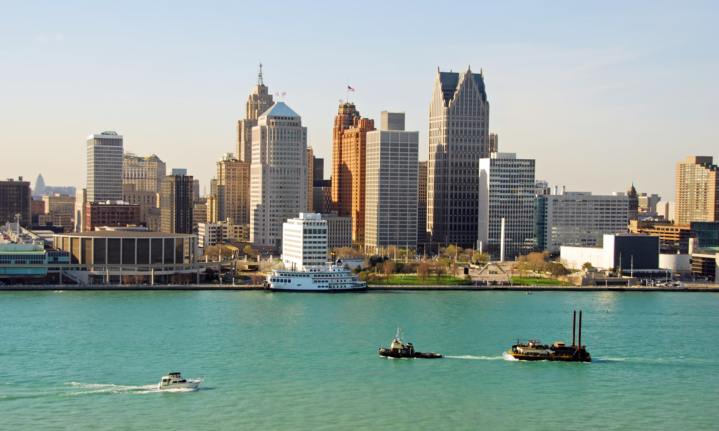 Scenic view of the Detroit, MI